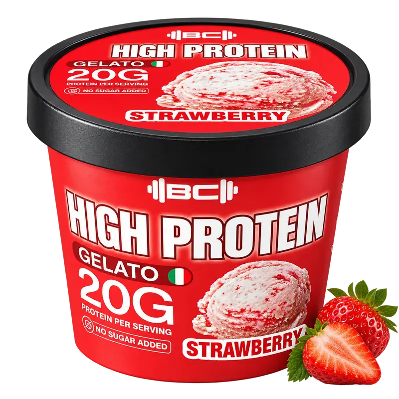 Strawberry high protein gelato
